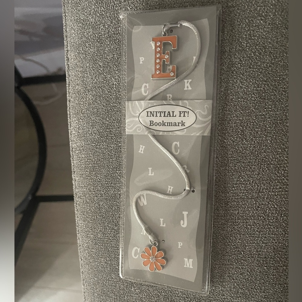 Orange Initial E Bookmark